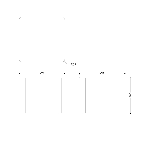 Tavolo su misura disegno tecnico