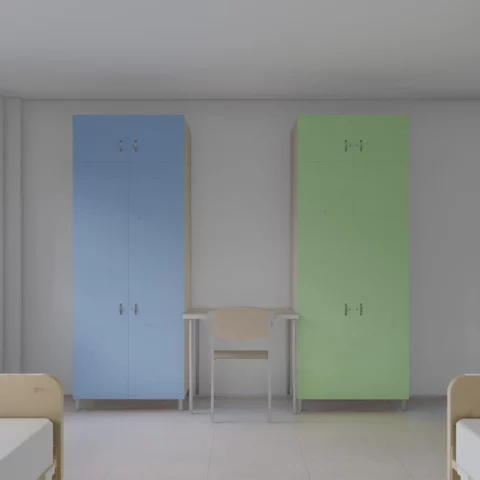 Soluzione di arredo per struttura sanitaria firmata Deus Design
